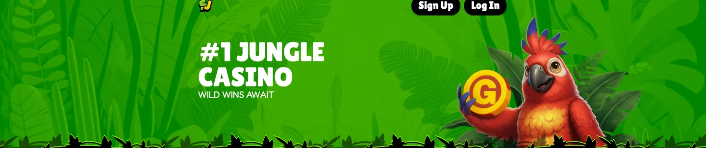Sweep Jungle homepage showing the main lobby with featured games and navigation